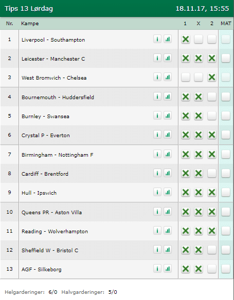 ips 13 Lørdag den 18-11-2017